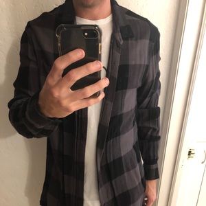 The Rail Black Plaid (Long).